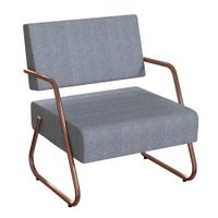 Poltrona Luara Cobre e Cinza 59 cm