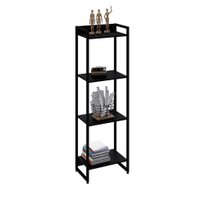 Estante Studio Ônix e Preta 146 cm