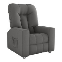 Poltrona Retrátil e Reclinável 82cm com Tecido Suede Multimóveis CR45261 Cinza