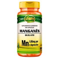 Manganês Quelato Natural Vegano 60 cápsulas 500mg