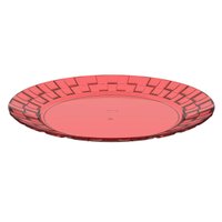 Prato Grande 26cm Vermelho Crippa Bandeja para Servir Mesa Posta Porções Aperitivos