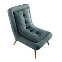 Poltrona Decorativa Dallas Para Sala Pés Palito Veludo Selmer
