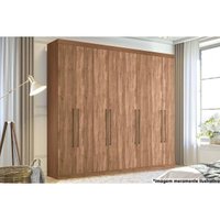 Guarda Roupa Casal 8 Portas e 4 Gavetas Master Vip 8.4 Atacama/Jatoba - Santos Andirá