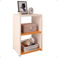 Mesa de Cabeceira Bella Mesinha Estreita Prateleira Lateral Cama Box Criado Retrô Decoração Quarto Off /Cinamomo - RPM