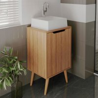 Armário de Banheiro 1 Porta Bn3641 Amêndoa - Tecno Mobili