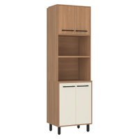 Paneleiro Torre Quente 65cm para Forno e Micro-ondas 4 Portas Havana Multimóveis CR20311 Rovere/Champanhe