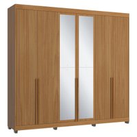Guarda-Roupas Casal 6 Portas com Espelhos Multimóveis CR35242 Nature