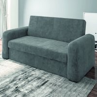 Sofá Cama Versátil 2 Lugares Veludo Selmer