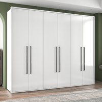 Guarda-Roupa Casal Sevilha 6 Portas 4 Gavetas Branco - Politorno