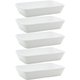 5 Travessas Brancas de Porcelana 29x20x5cm Retangulares Línea Refratário para Gratinados