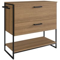 Balcão Gabinete Para Banheiro 80x37x79cm P1028 Mel Placa e Ponto