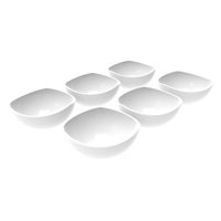 Conjunto 6 Potes de Sobremesa Doces Branco 265ml Plástico Trio Crippa