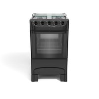 Fogão MFI4BB com 4 Bocas e Acendimento Automático Mueller Preto Fosco