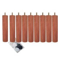 Conjunto de 9 Pés de Madeira 20cm Dimader Pé para Cama Box Casal Pé Palito Mel
