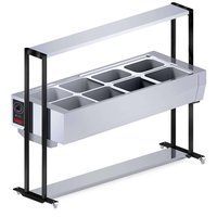 Buffet Térmico 220V Inox 8 Cubas 1/2 com Tampa Aquecido para Restaurantes e Eventos