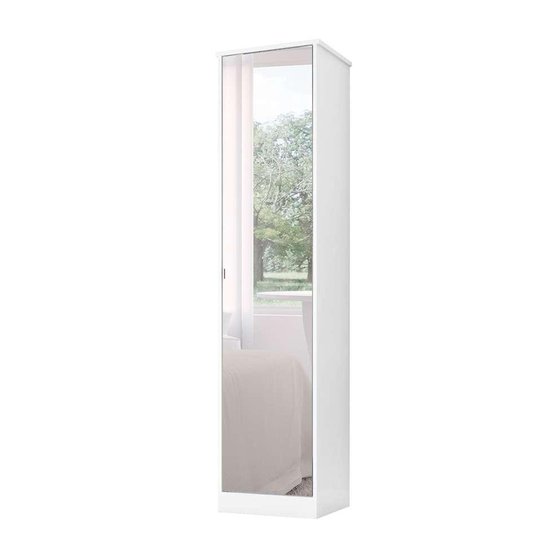 Armário Multiuso com Espelho Reflex 1 PT Branco