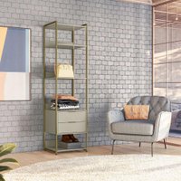 Guarda-Roupa Closet Industrial Mital 2 GV Off White e Dourado 54 cm