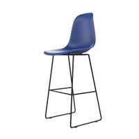 Banqueta Eames Quad Azul e Preta