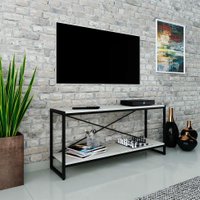 Rack Studio Snow e Preto 120 cm