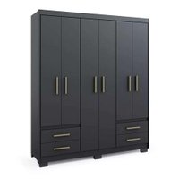 Guarda-Roupa Casal Primacy 6 PT 4 GV Preto
