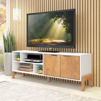 Rack Madrili Branco e Wood 141 cm