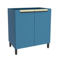 Balcão de Cozinha Manhattan 2 PT Azul Orion 80 cm