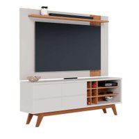 Rack Noronha com Painel para TV até 70 Polegadas Leme Off White e Freijó