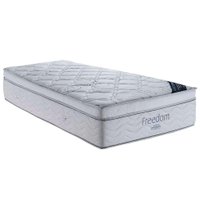 Colchão Solteiro Freedom Molas Ensacadas (78x188x32)  Branco e Cinza