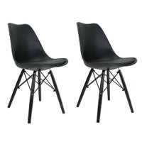 Conjunto com 2 Cadeiras Saar Preto