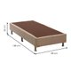 Base para Cama Box Solteiro Camurça II Creme