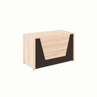 Balcão de Atendimento Recepção Calvi e Preto 74x120 cm