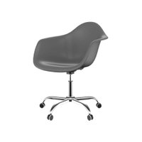 Cadeira Eames Arm Office Konkret e Cromada