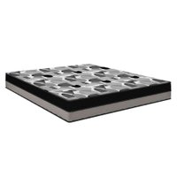Colchão Queen ISO Dupla Face (20x158x198) Cinza e Preto