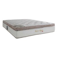 Colchão Queen Pallace Bambu Mola Ensacada (32x158x198) Branco e Bege