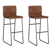 Conjunto com 2 Banquetas Alabama Tabaco e Preto