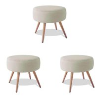 Conjunto com 3 Puffs Nash Areia