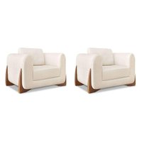 Conjunto com 2 Poltronas Yves Linho Natural