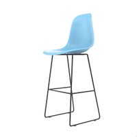 Banqueta Eames Quad Azul Claro e Preta