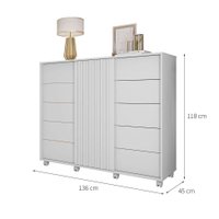 Cômoda Pegasus 2 PT 5 GV Branca