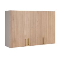 Armário Aéreo Essence 3 PT Fendi e Cedro
