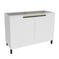 Balcão de Cozinha Manhattan 2 PT Branco Ártico 120 cm