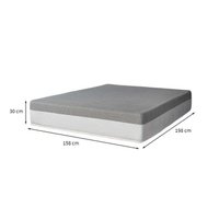 Colchão Queen Guldi Dream Mola Ensacada (30x159x198) com 2 Travesseiros Guldi Dream Cinza e Branco