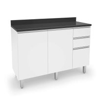 Balcão de Cozinha com Tampo Top Class 2 PT 3 GV Branco