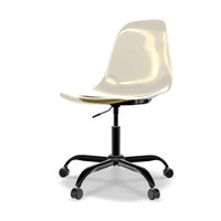 Cadeira de Escitório Secretária Eames Office Ambar e Preta