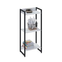 Estante Studio Branca e Preta 104 cm