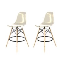 Conjunto com 2 Banquetas Eames DSW Âmbar