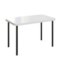 Mesa de Jantar Retangular Memphis Branca/Preta 120 cm