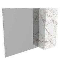 Armário Espelheira para Banheiro 80cm Mármore Branco com 1 Porta BN3602 Lavabo
