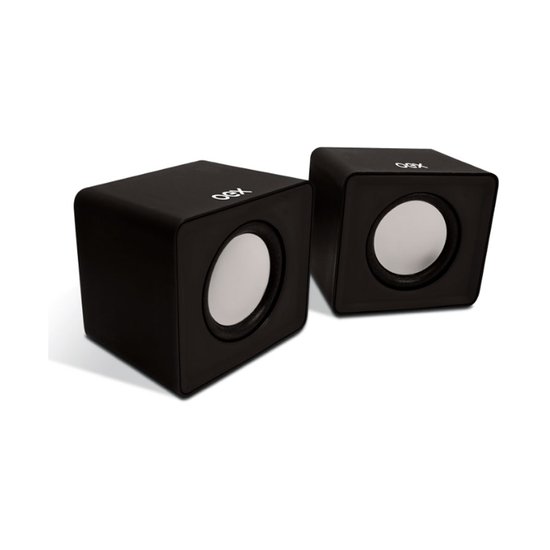 Caixa de Som Mini Oex Cube Preto 3W Rms SK102