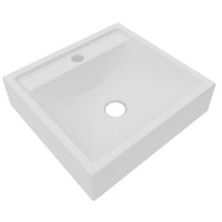 Cuba Pia Quadrada para Banheiro Branca 40x10x38cm BN3600 Tecnomobili